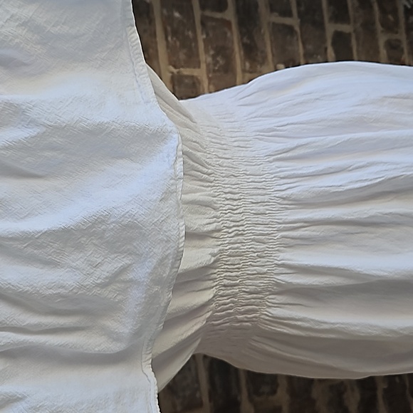 Seaspice Resort Wear White Off the Shoulder Crochet Hem Dress - Picture 7 of 9